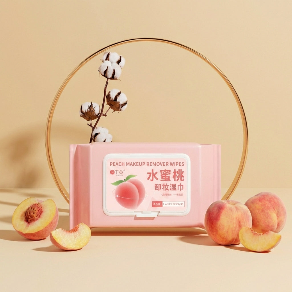 Peach Makeup Remover Wipes