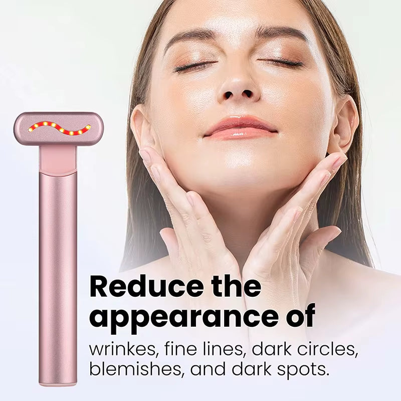 EMS Microcurrent Face Lifting Device Red Light Facial Wand Eye Neck Massager Skin Tightening anti Wrinkle Skin Care Beauty Tool