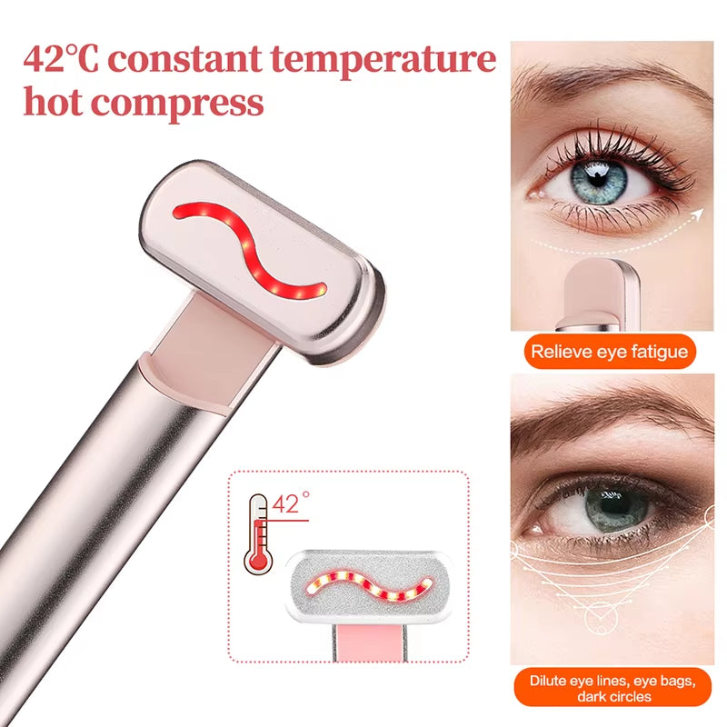 EMS Microcurrent Face Lifting Device Red Light Facial Wand Eye Neck Massager Skin Tightening anti Wrinkle Skin Care Beauty Tool