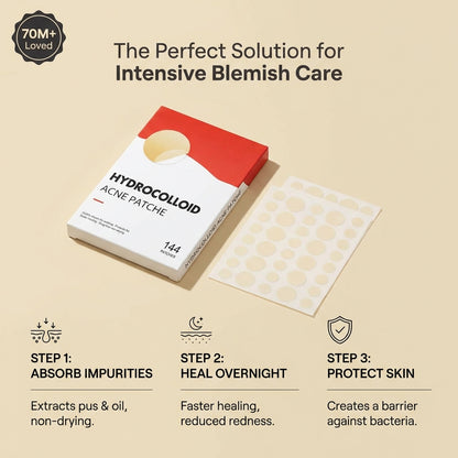 Hydrocolloid Pimple Patches - 144 Patches