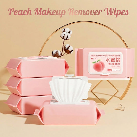 Peach Makeup Remover Wipes